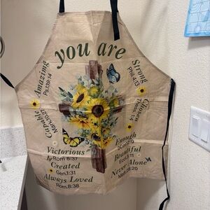 Floral Apron with Inspirational Quotes